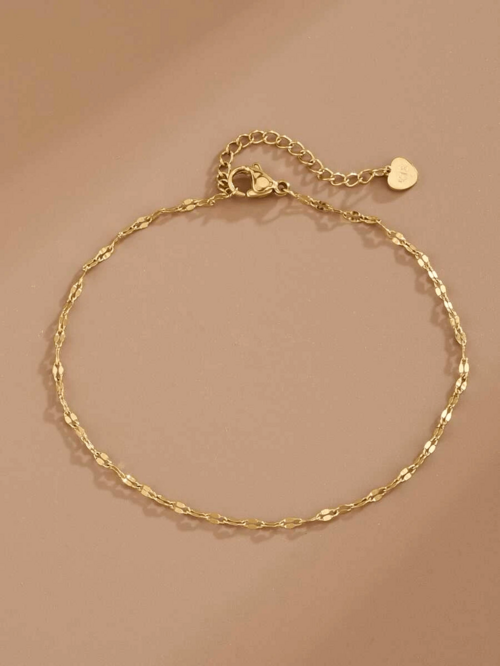 Bracelet de Cheville Géométrique Doré - Style Minimaliste Chic