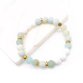 Bracelet Pierre de Lave Blanche & Amazonite