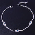 Bracelet Cheville Œil Mauvais Sort Vintage - Cristal Bleu & Or