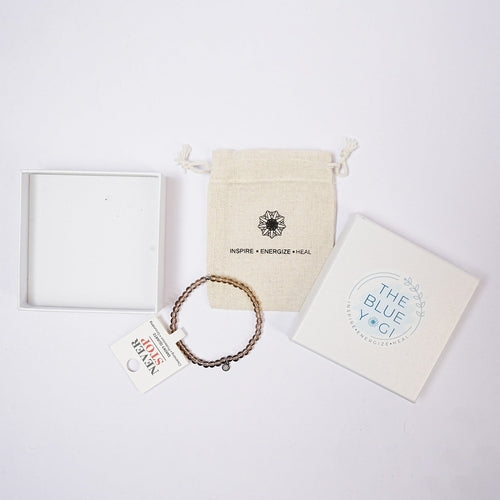 Bracelet Délicat Quartz Transparent 4mm - Élastique & Waterproof