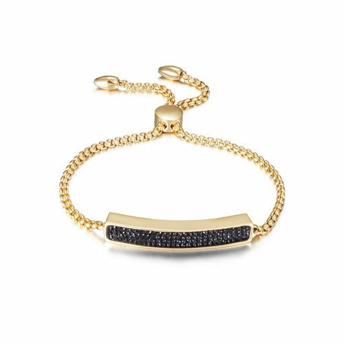 Bracelet Barre d'Amitié Brillant - Plaqué Or 14K