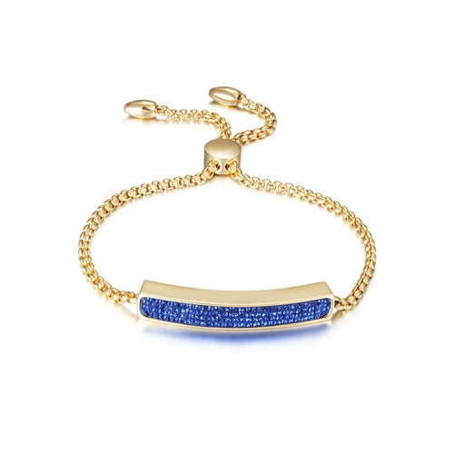 Bracelet Barre d'Amitié Brillant - Plaqué Or 14K