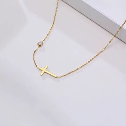 Bracelet & Cheville Croix - Foi & Élégance Dorée
