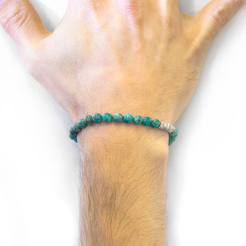 Bracelet Turquoise Bleue & Argent Sterling - Artisanat Britannique