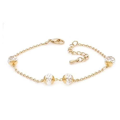 Bracelet Chaîne Madison - Plaqué Or 14K & Cristaux Swarovski