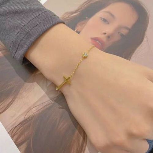 Bracelet & Cheville Croix - Foi & Élégance Dorée