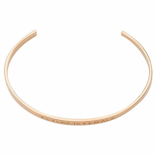 Bracelet Manchette Gravé Argent - Future is Female