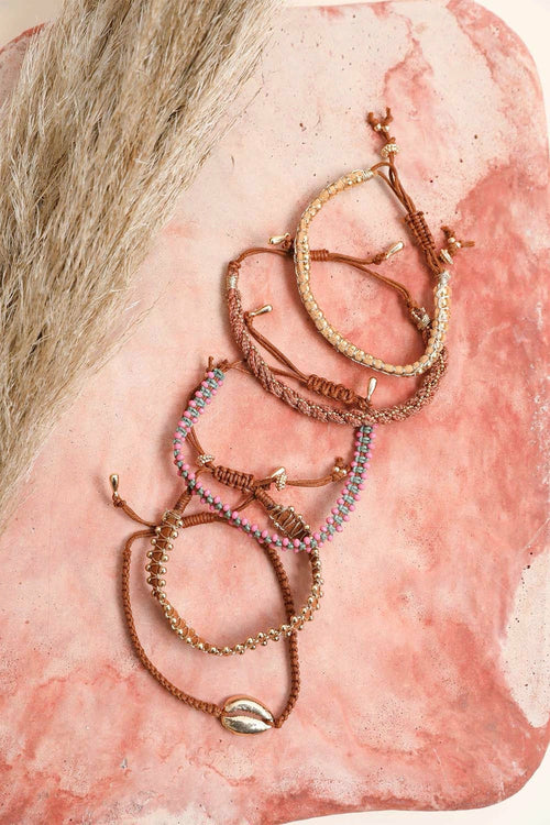 Bracelet Perles Tressé Superposable - Style Bohème Coloré
