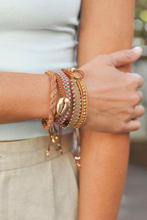 Bracelet Perles Tressé Superposable - Style Bohème Coloré